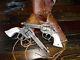 17700 Vintage Pair Gene Autry Toy Cap Gun With Leather Double Western Holster