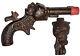 1887 Ives Bulldog Cast Iron Cap Pistol, Figural Cap Gun
