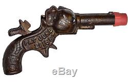 1887 IVES BULLDOG Cast Iron Cap Pistol, Figural Cap Gun