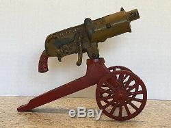 1920's CAST IRON RAPID FIRE MACHINE GUN TOY GREY IRON CASTING CO. MT. JOY, PA