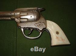 1930's GENE AUTRY CAST IRON CAP GUN, WORKS, HIGH GRADE CONDITION
