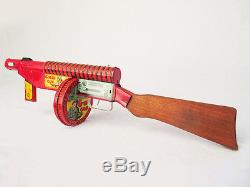 1930's G-Man Sparkling Machine Gun By Marx USA Tin Wind Up Super Clean & Working