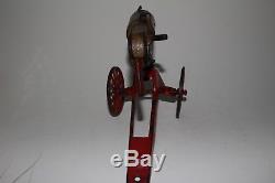 1930's Grey Iron Cast Iron Machine Gun on Wheels, Original