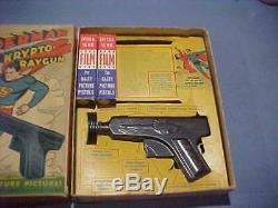 1930s 40s Daisy Superman Krypto Ray Gun in original BOX with film & boxes TOY