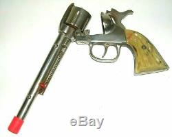 1938-45 rare ROY ROGERS embossed Long Tom KILGORE CAST IRON Cap Gun Pistol