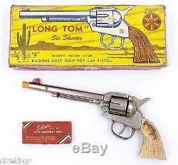 1938 KILGORE LONG TOM CAP GUN withBOX LOOKS AND WORKS GREAT