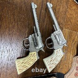 1940'-50's Hubley Cowpoke Cap Guns with Boyville Western Holster