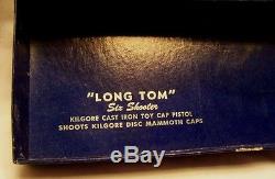 1940's Kilgore Long Tom Cast Iron Cap Gun with Original Box