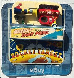 1940's Original Daisy Rocket Dart Pistol Target Set Space Gun Toy & Target