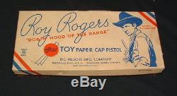 1940s ROY ROGERS KILGORE SUPER RARE CAST IRON CAP GUN IN ORIGINAL BOX WOW