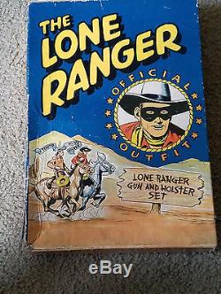1947 Lone Ranger Gun & Holster Set Original Box Smallman & Sons
