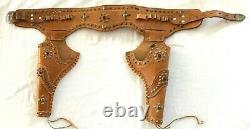 1947 Special Leslie Henry Leather Double Holster Cap Gun Outfit