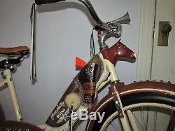 1950 Gene Autry Monark 24 Girls Cap Gun Bicycle Full Dress Complete