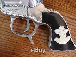 1950 Hopalong Cassidy Gun Belt Holster, Cap Gun/Pistol, Wrist Cuff by Schmidt