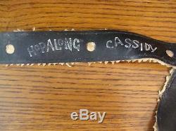 1950 Hopalong Cassidy Gun Belt Holster, Cap Gun/Pistol, Wrist Cuff by Schmidt