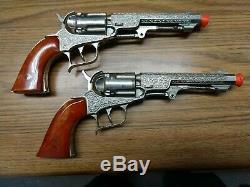1950 Hubley Pioneer Cowboy Western Cap Gun Pistols, (2), Working and Nice