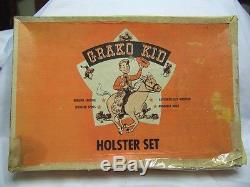 1950 Nichols Stallion. 45 Cap Guns & Grako Kid Cow Hide Double Holster with Box