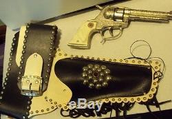 1950's Lasso'em Bill Holster Set, Gun With Holster And Bullets