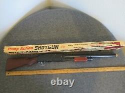 1950'S LOUIS MARX PUMP ACTION SHELL EJECTING SHOTGUN With ORIGINAL BOX TOY CAP GUN