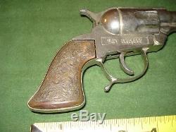 1950's DAVY CROCKETT NICKEL PLATED CAP GUN by LATCO HARD TO FIND, NICE SHAPE, 10