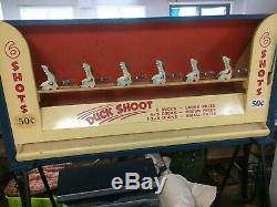 1950's Duck Shoot Cork Gun Carnival Game with gun
