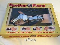 1950's HUBLEY Panther Double Barrel Derringer Toy Cap Gun & Wrist Holster -NEW