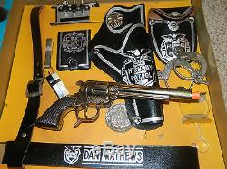 1950's Halco Toy Highway Patrol The Chief Dan Mathews CAP GUN & HOLSTER withBox