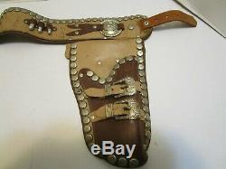 1950's ROY ROGERS DUAL LEATHER CAP GUN HOLSTER