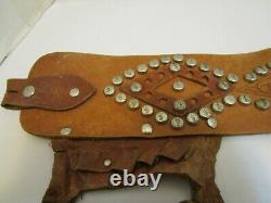 1950's ROY ROGERS LEATHER CAP GUN HOLSTER WithRARE ROY ROGERS SCROLLED PORTRAITS