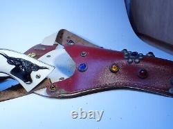 1950's western PURPLE SAGE genuine leather holster set withHubly jr toy gun NOS