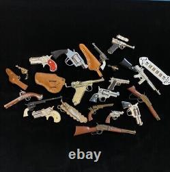 1950s 1960s Miniature Toy Cap Gun Holster Knife Pistol Non-firing Die cast Lot