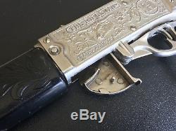 1950s HUBLEY THE RIFLEMAN TV SHOW CAP GUN RIFLE RARE BLACK w GREY BARREL