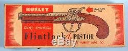 1950s Hubley Flintlock Jr. Toy Cap Gun with Box Die Cast Metal Pirate Style