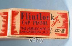 1950s Hubley Flintlock Jr. Toy Cap Gun with Box Die Cast Metal Pirate Style