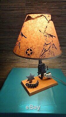 1950s Texas Ranger 44 LESLIE-HENRY Cap Gun Lamp With John Wayne Shade/ Western