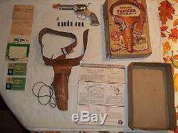 1950s Vintage Mattel Fanner Shootin Shell Toy Cap Gun Holster Box Instructions