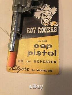 1950s Vintage Roy Rogers Kilgore Cap Gun 8 New Old Stock Rare Moc #2055