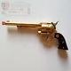 1952 Hubley Cowboy Cap Gun Gold Finish Black Steerhead Grip Vintage Pistol Works