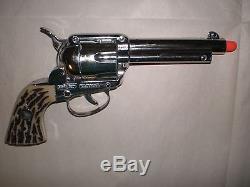 1958-65 Mattel SHOOTIN' SHELL FANNER, SS BUCKLE GUN, SS HOLSTER + 7 Shells w Tips