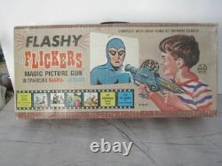 1960'S MARX FLASHY FLICKERS MAGIC PICTURE GUN WithFILMS APPEARS NEW IN BOX