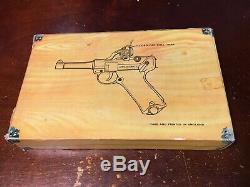 1960's LONE STAR 9MM LUGER CAP GUN withHARD TO FIND BOX -NICE LOOK