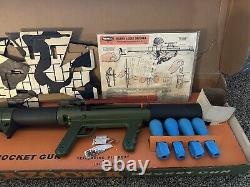 1960sREMCO MARINE RAIDER BAZOOKA #315 COMPLETE WithBOX-INSTRUCTS-PILLBOX-4 ROCKETS