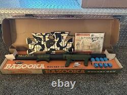 1960sREMCO MARINE RAIDER BAZOOKA #315 COMPLETE WithBOX-INSTRUCTS-PILLBOX-4 ROCKETS