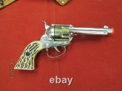 1960s Mattel Shootin Shell Cap Gun The Fanner Cap Gun with Leather Holster 9 Shell