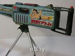 1960s Vintage TETSUWAN Atom Astroboy Space Robot Machine Ray Gun Litho Tin Toy