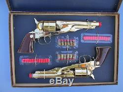 1961 Nichols CIVIL War Heirloom Dueling Set Gold Model 61 Cap Guns