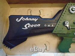 1964 Topper Toys Johnny Seven OMA One Man Army Toy Multi Gun MINT Unused Cond