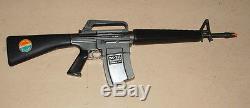 1965 Mattel M-16 Maurader Toy Full Size Machine Gun Excellent Working