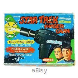 1975 Remco Star Trek Phaser Gun Complete In Box Old Vintage Toy Tested Works