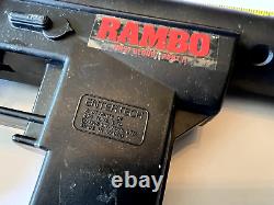 1985 ENTERTECH Vintage Water Hawk Gun Squirt Toy Magazine Electronic Rambo